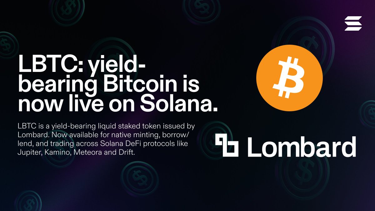 Lombard Brings $1.5 B Yield-Bearing Bitcoin Token to Solana