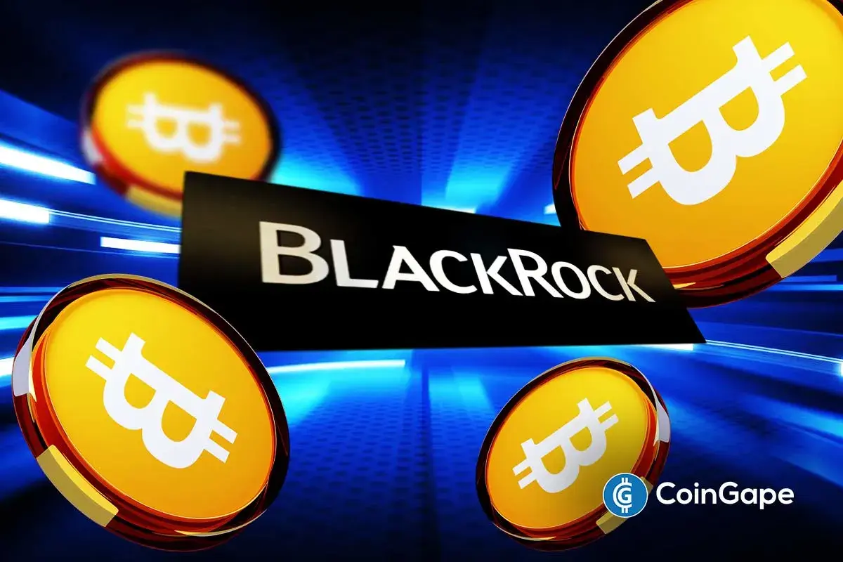 an image of BlackRock and Bitcoin's logo to represent the BlackRock Bitcoin ETF