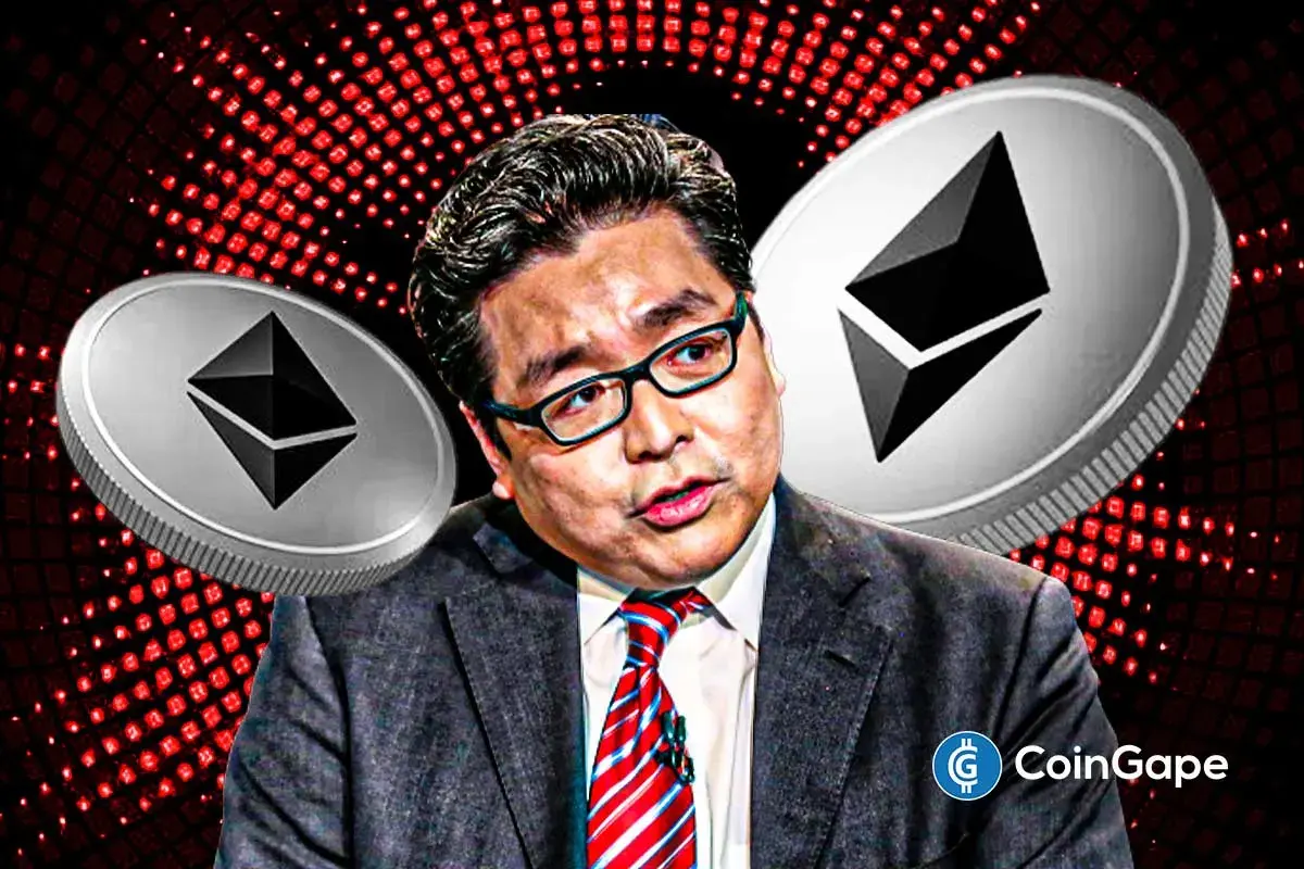 An image of Tom Lee and Ethereum's logo