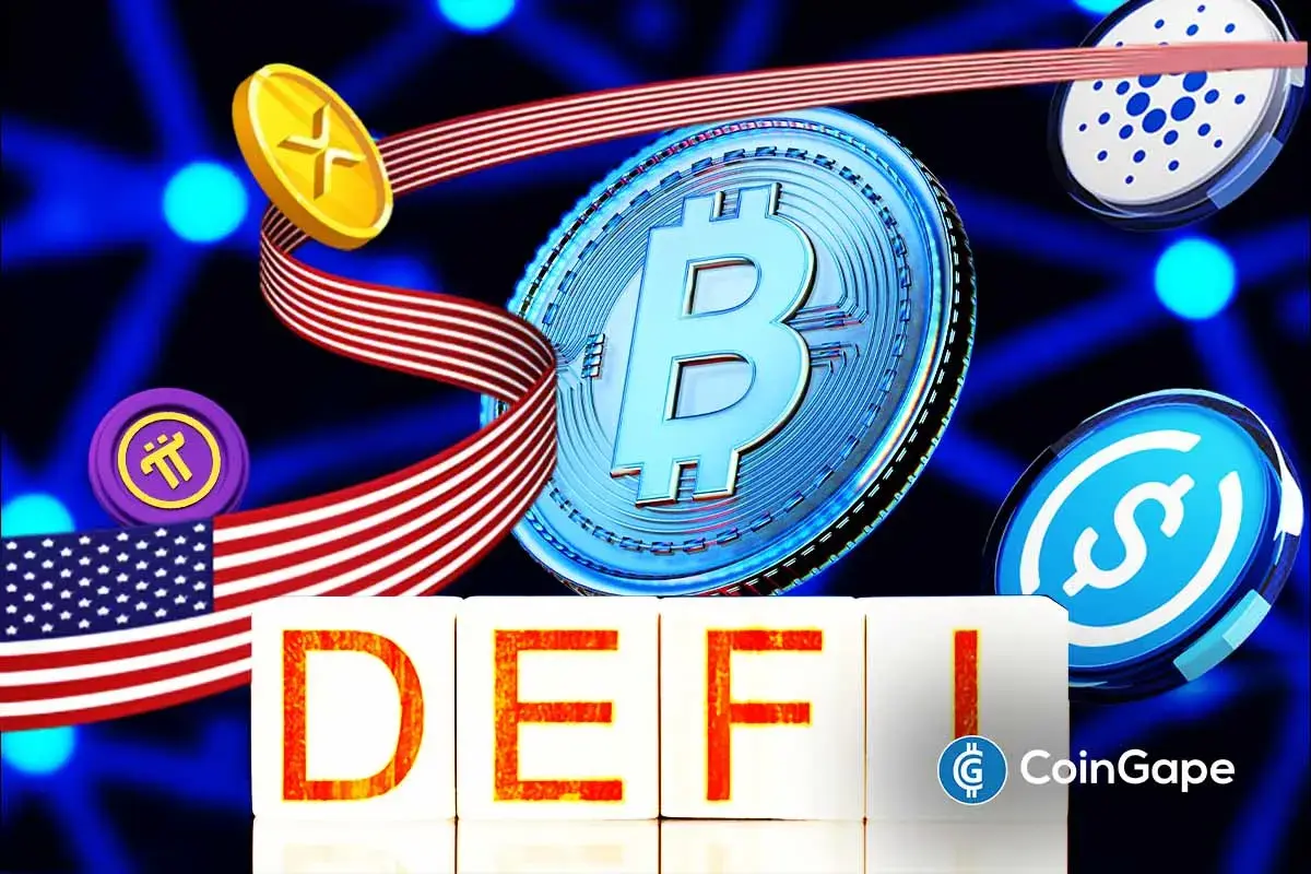 An image with a DeFi text and the DOJ's stance
