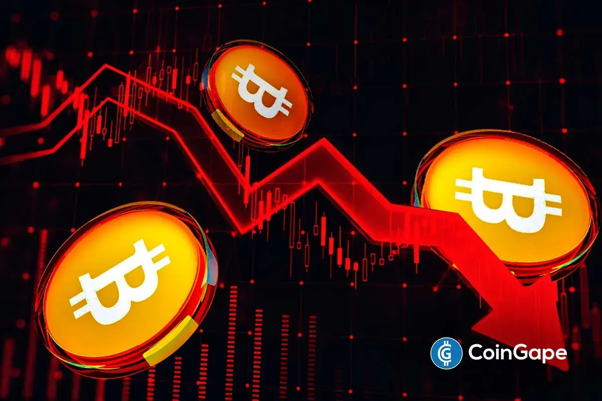 Bitcoin price crashing down