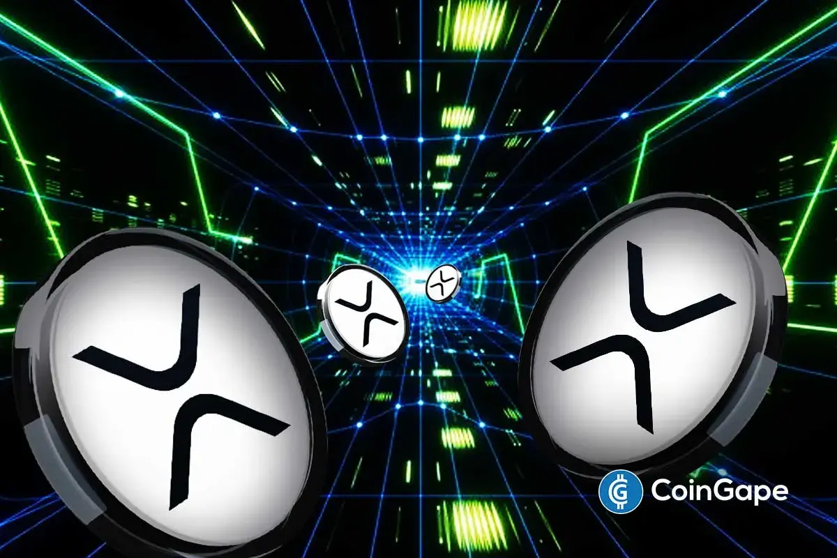 XRP coin logo displayed over a price chart as analyst projects a 200% rally linked to the Canary American-Made ETF filing