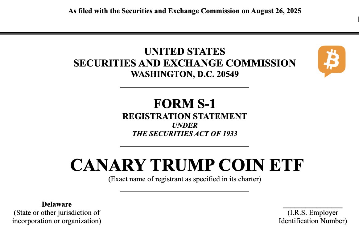 Canary Capital Seeks SEC Nod for Spot Trump Coin ETF