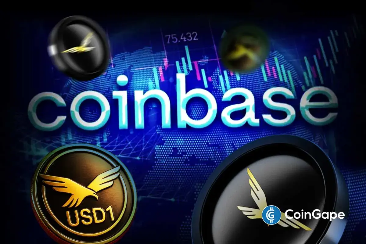an image describing Coinbase following its announcement to list USD1 stablecoin