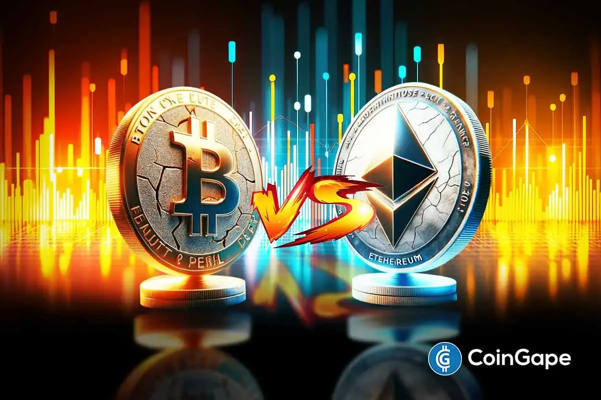 Bitcoin vs Ethereum performance over the week
