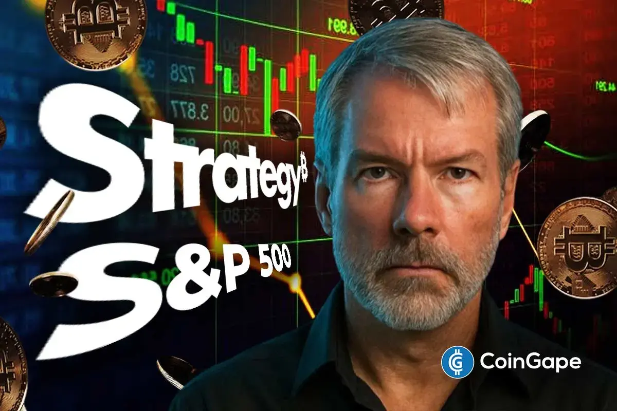 An image of Strategy's logo and Michael Saylor