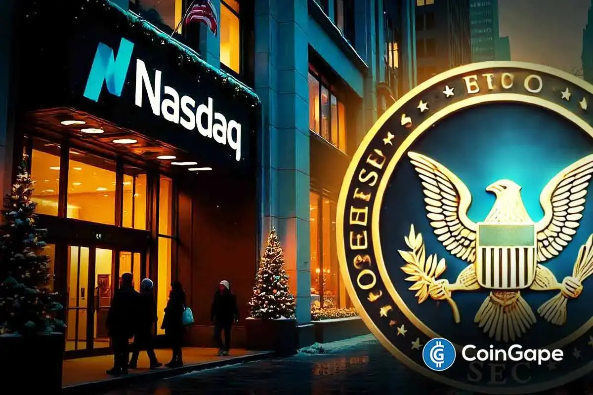 An image to Nasdaq's logo and SEC's logo