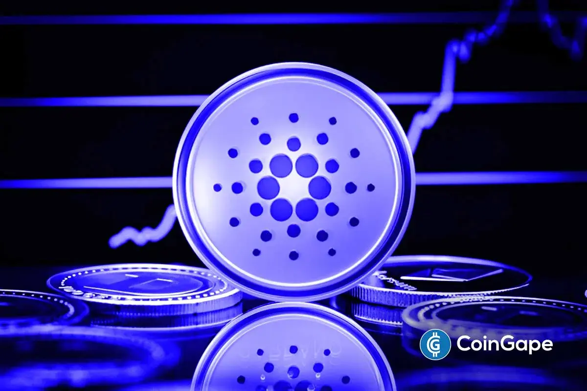 Cardano price chart showing upward wedge pattern with target of $1.65