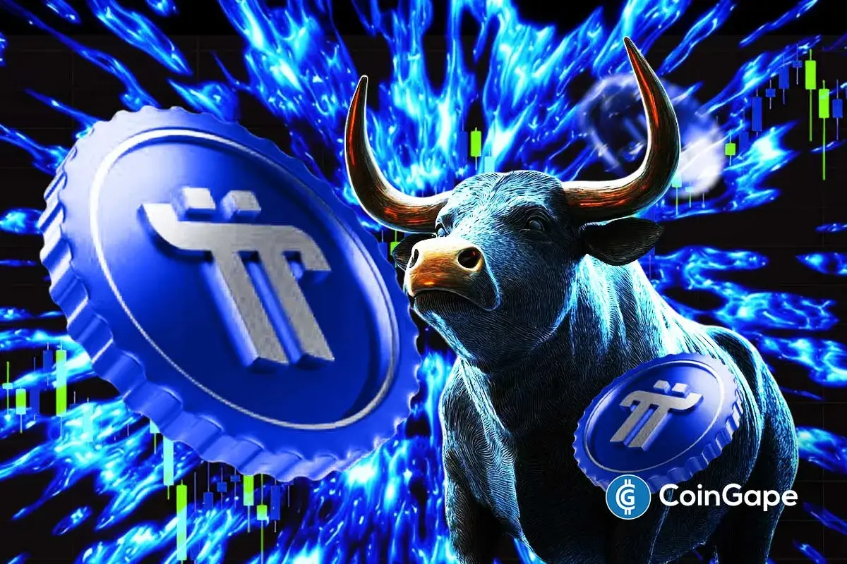 Chart shows Pi coin price forming Adam and Eve pattern with $1.20 breakout target.