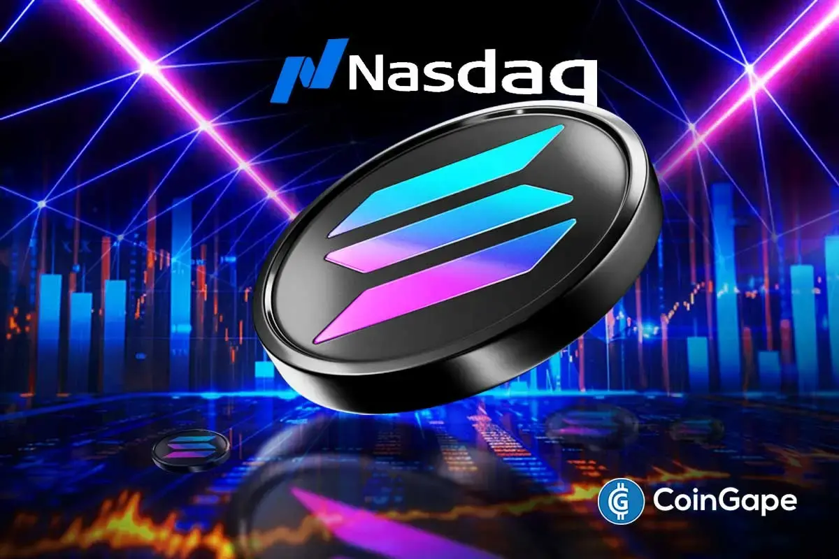 Chart highlights Solana price projection toward $320 as SOL Strategies secures Nasdaq approval.
