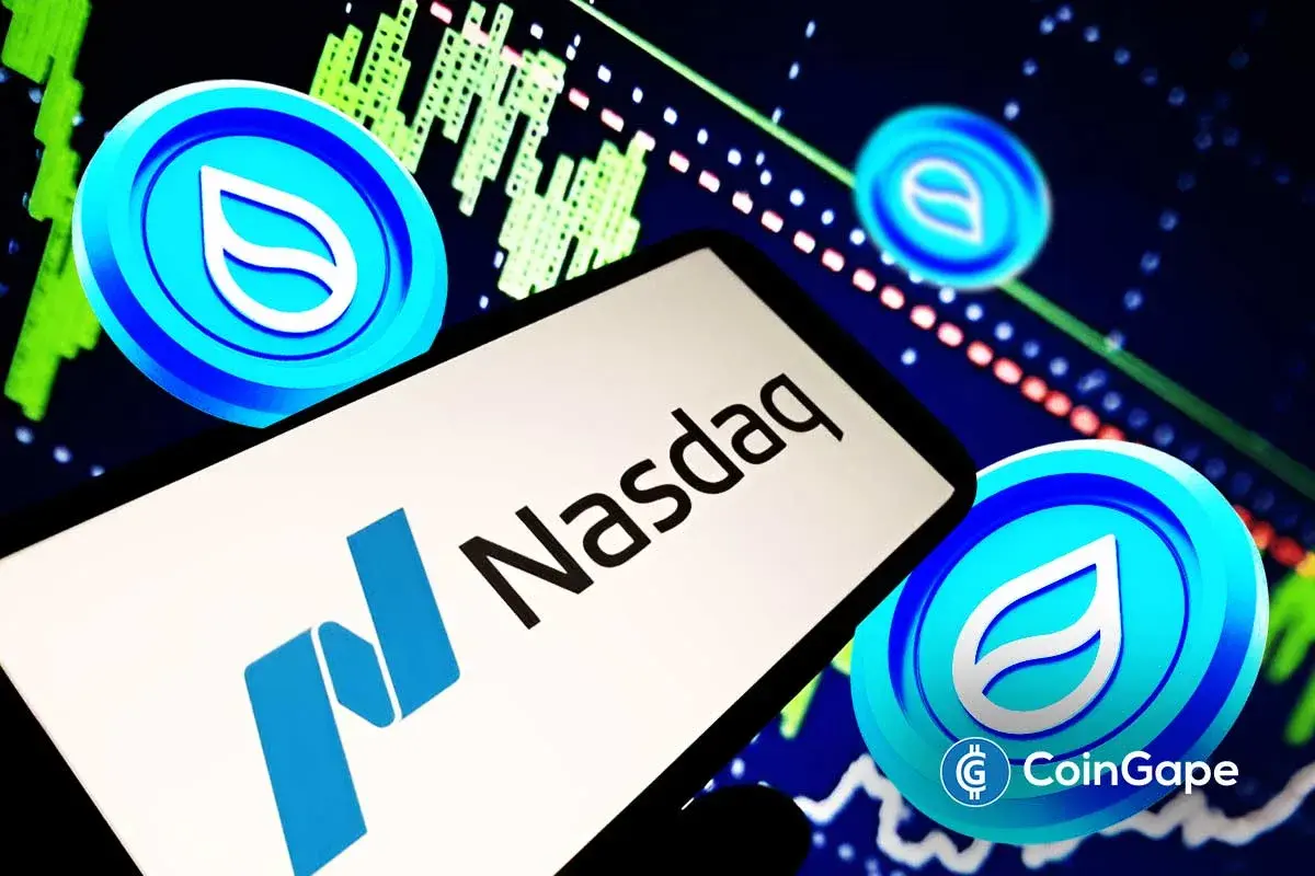 SUI price chart shows breakout pattern as Nasdaq-listed SUI Group expands holdings by 20M tokens.
