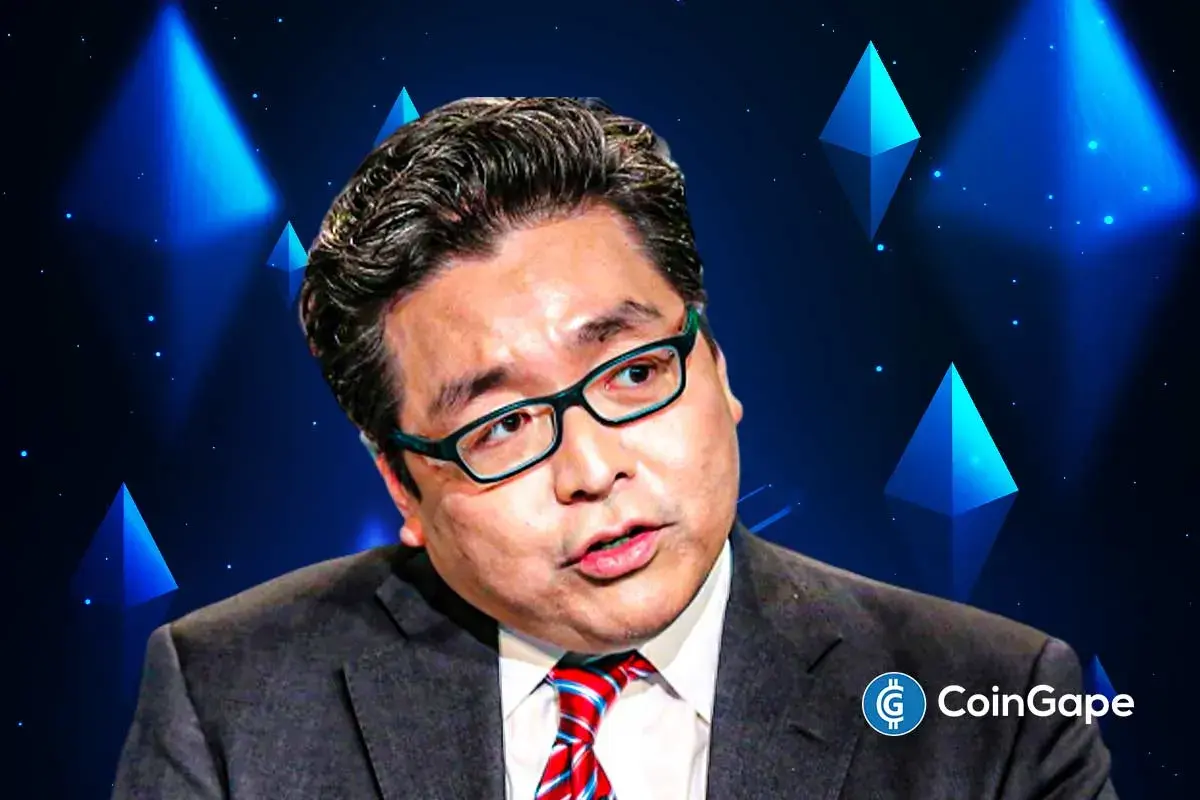 An image of Tom Lee and the Ethereum logo