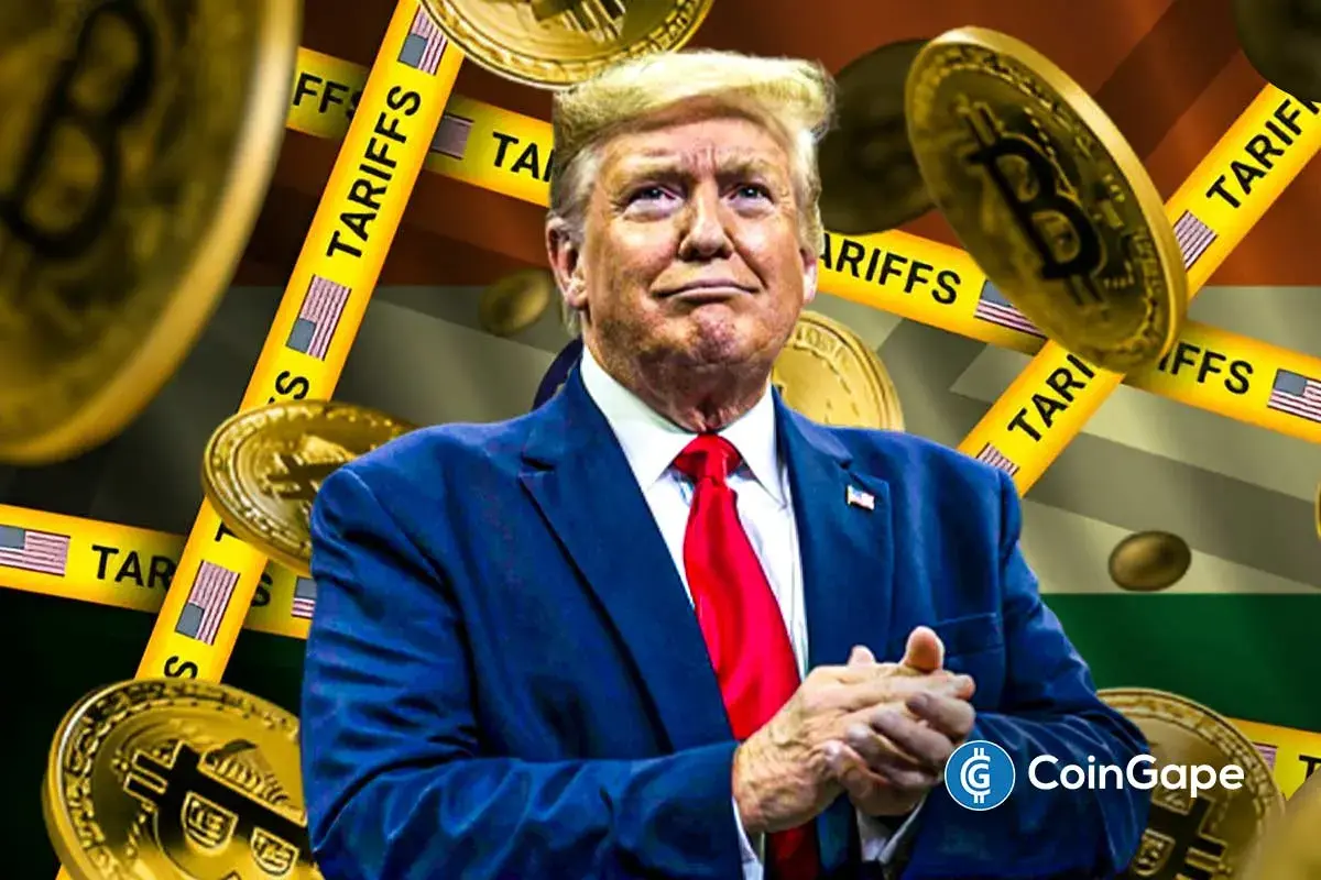 An image of Donald Trump and the Bitcoin logo to represent the BTC price