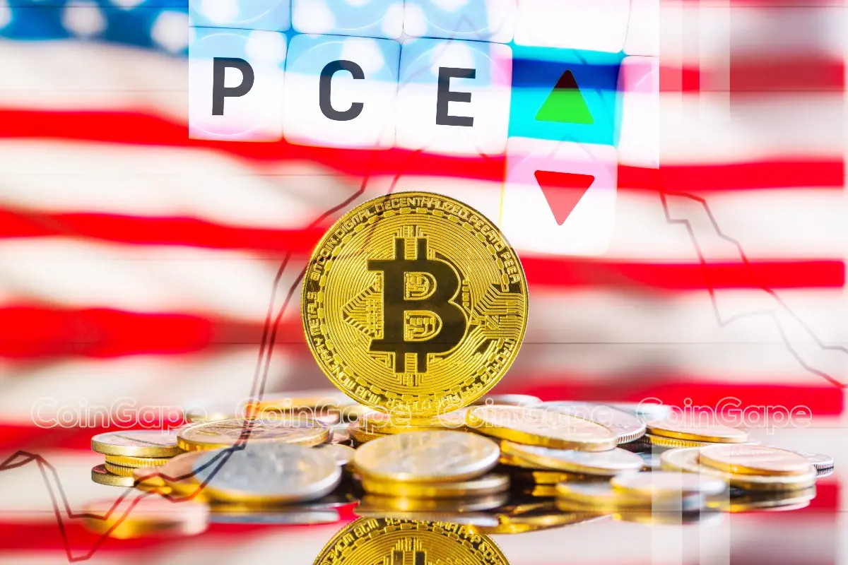 An image to represent the PCE inflation data and Bitcoin's logo