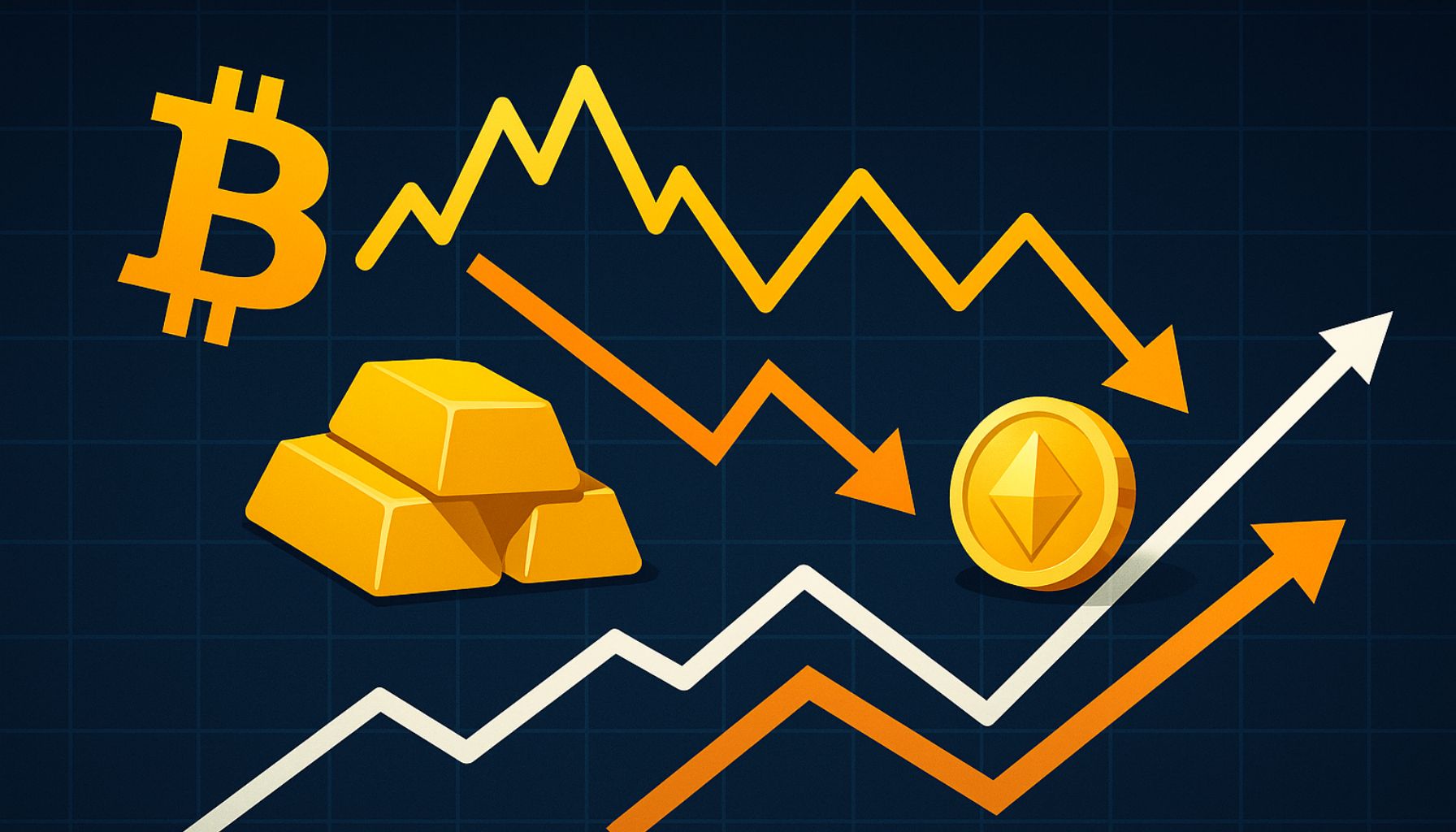 Bitcoin-Gold Correlation Points To Defensive Market Sentiment: Risk-Off Signal?
