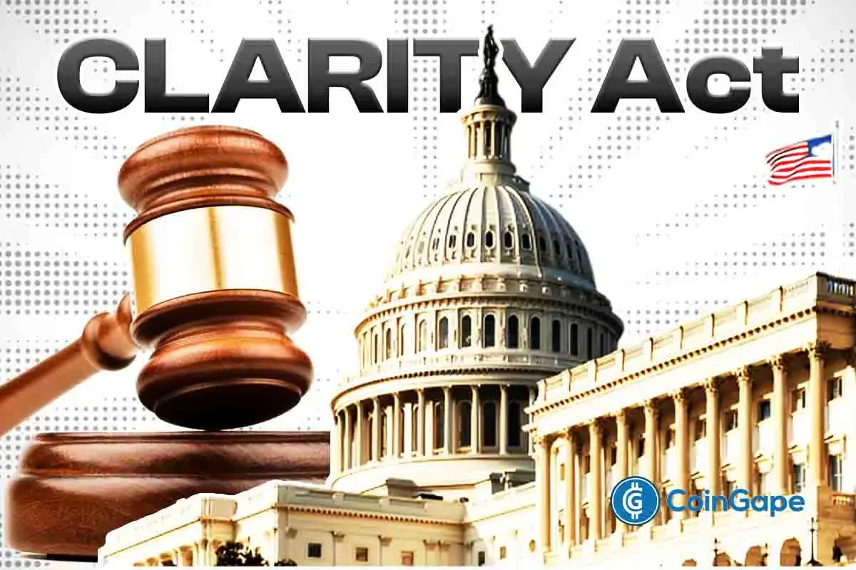 Gavel and U.S. Capitol building symbolize crypto regulation under CLARITY Act