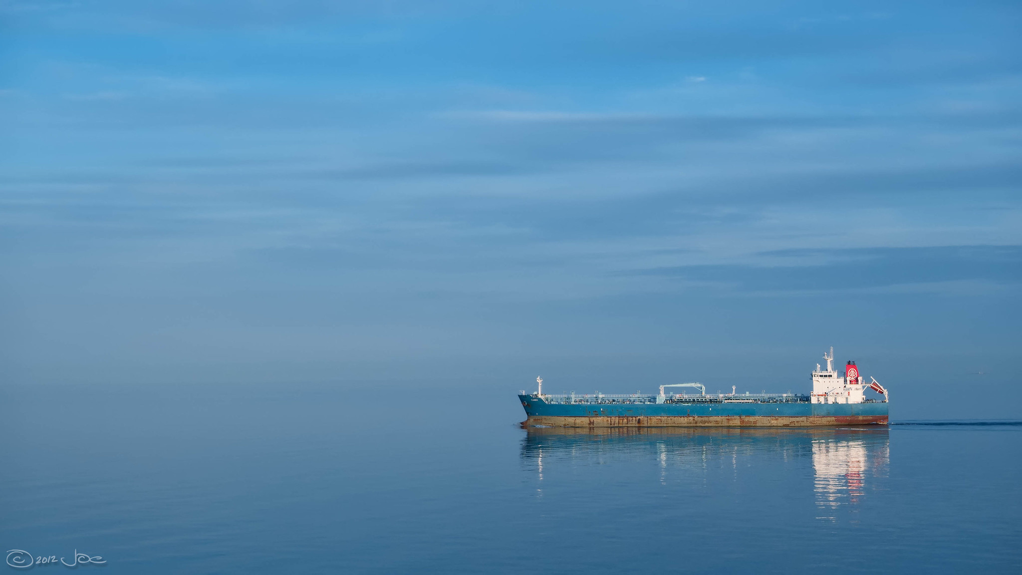 Illustrative image of tanker for article on AI sea navigation aids.