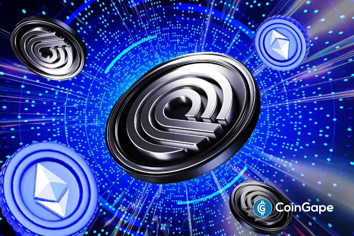 ONDO token and Ethereum coins symbolize launch of tokenized equities amid an increase in its price.