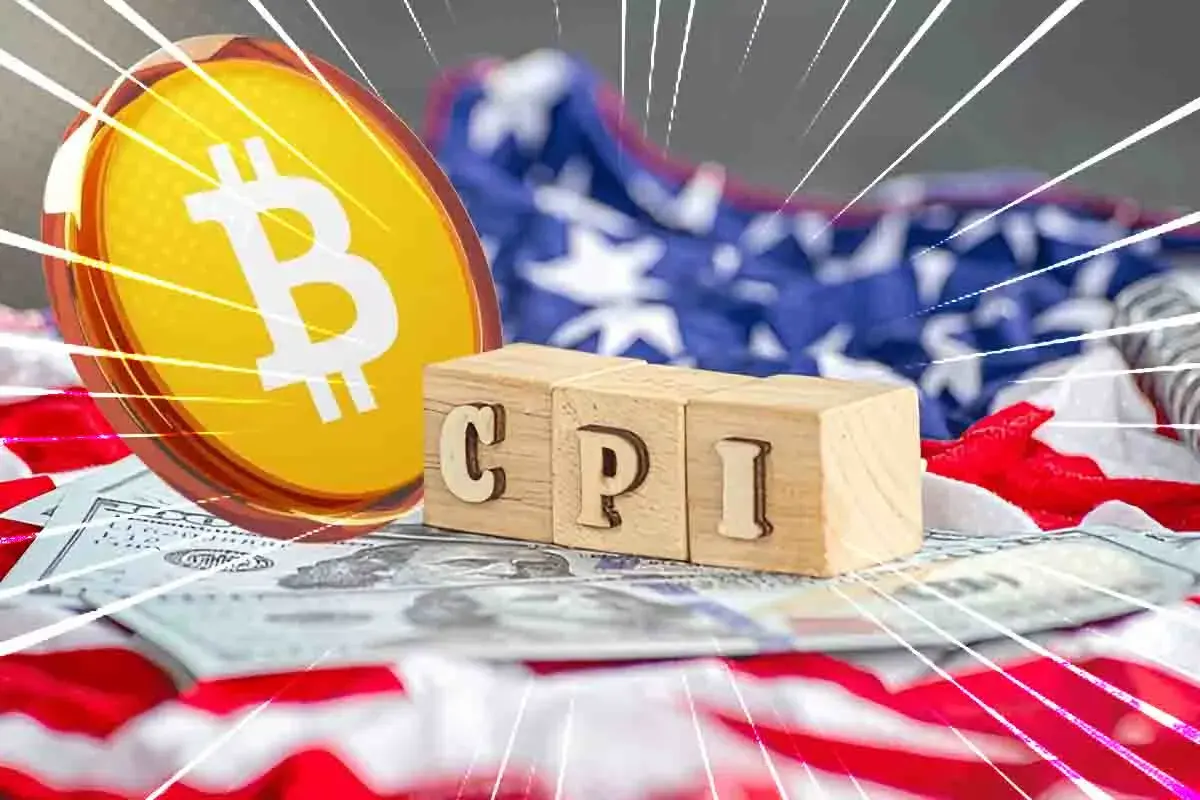 An image of Bitcoin's logo and CPI text to represent the U.S. inflation data