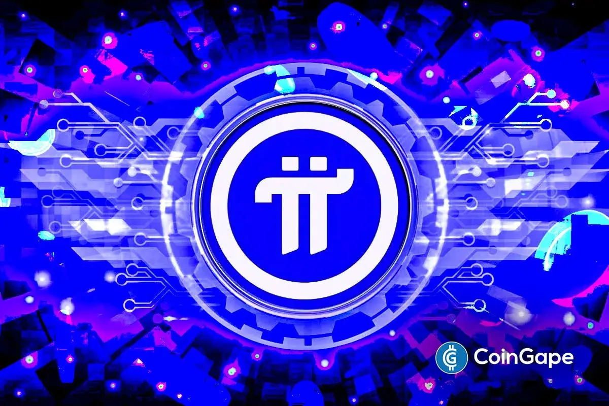 Pi Network logo glowing in digital-themed background, symbolizing DeFi expansion