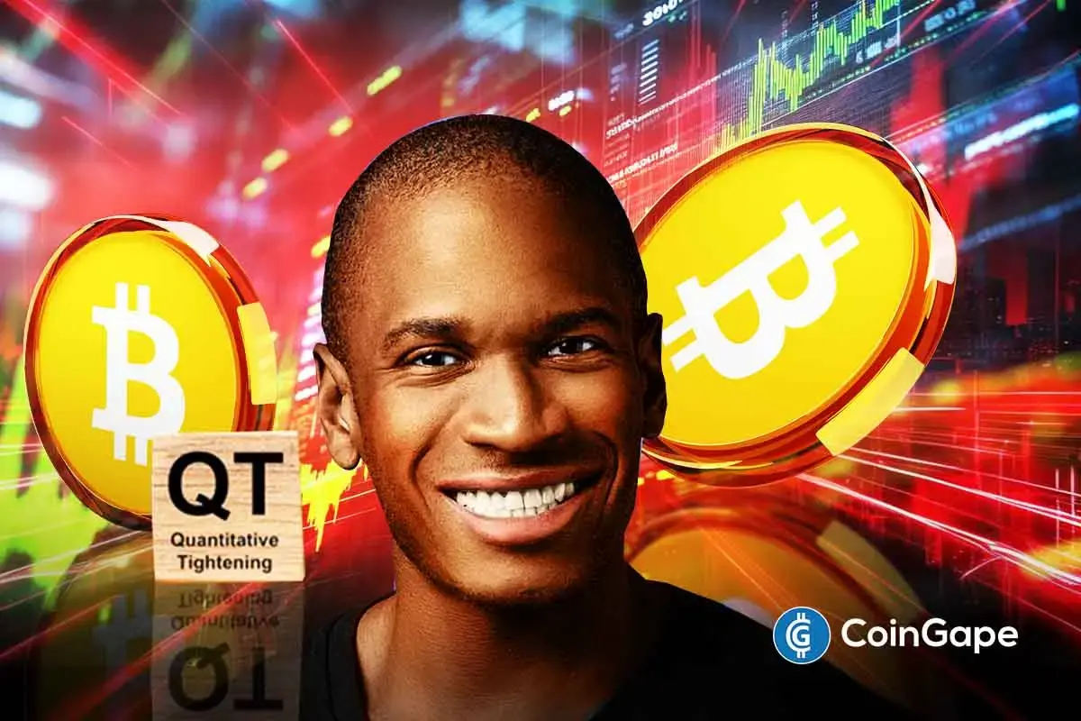 an image of Arthur Hayes and Bitcoin logo