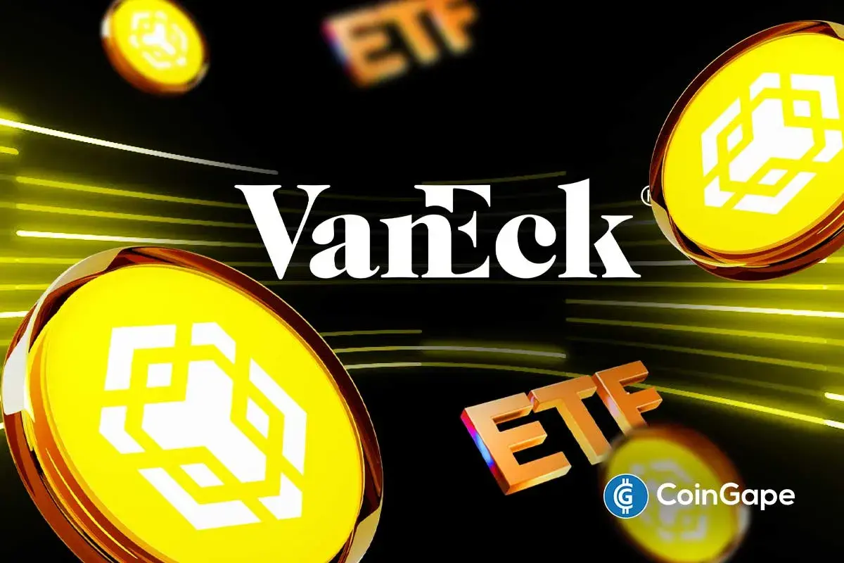 VanEck files a spot BNB ETF as Binance Coin price reacts to renewed focus on the $1,000 question.