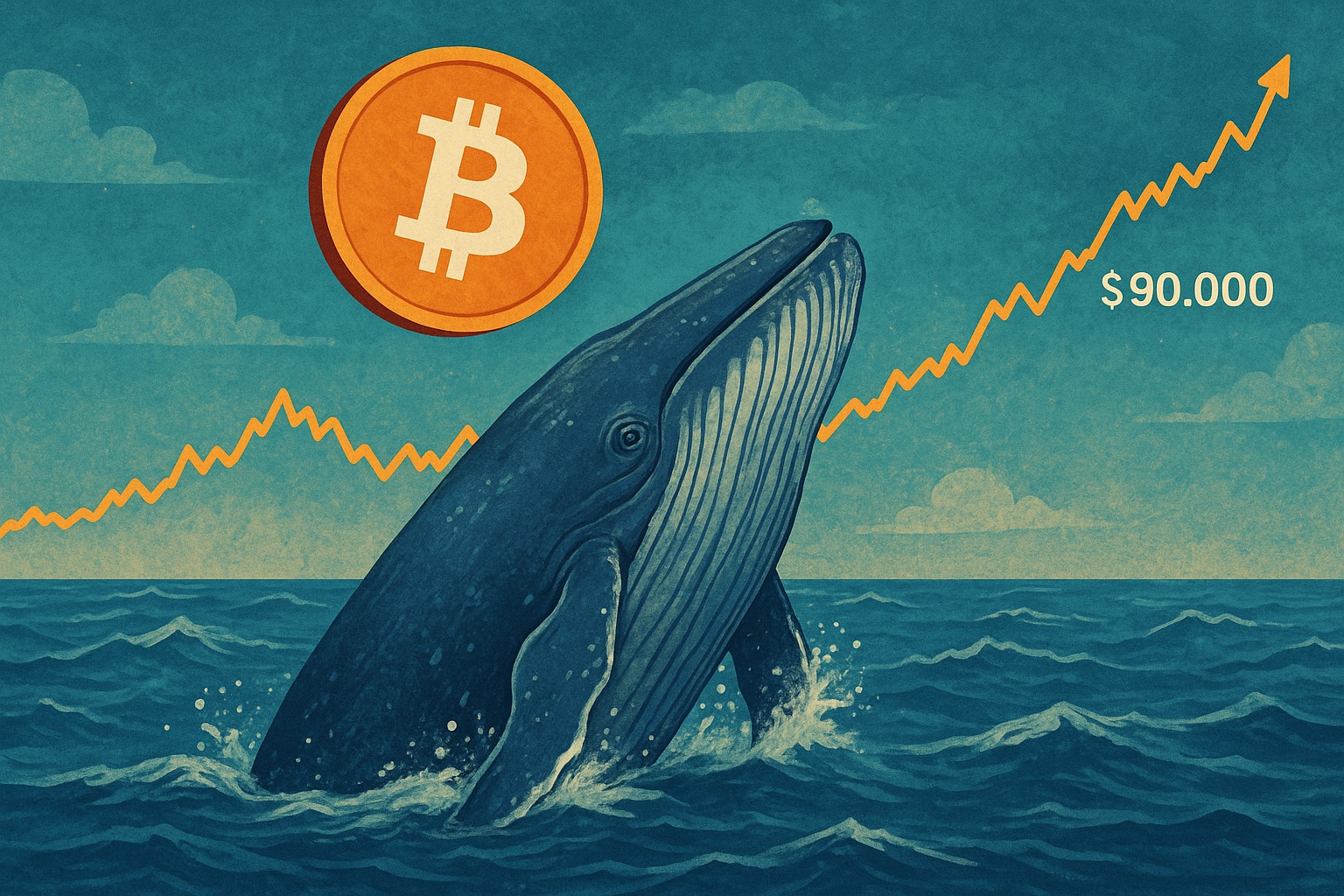 Pela primeira vez em meses, baleias estão acumulando Bitcoin acima de US$ 90 mil
