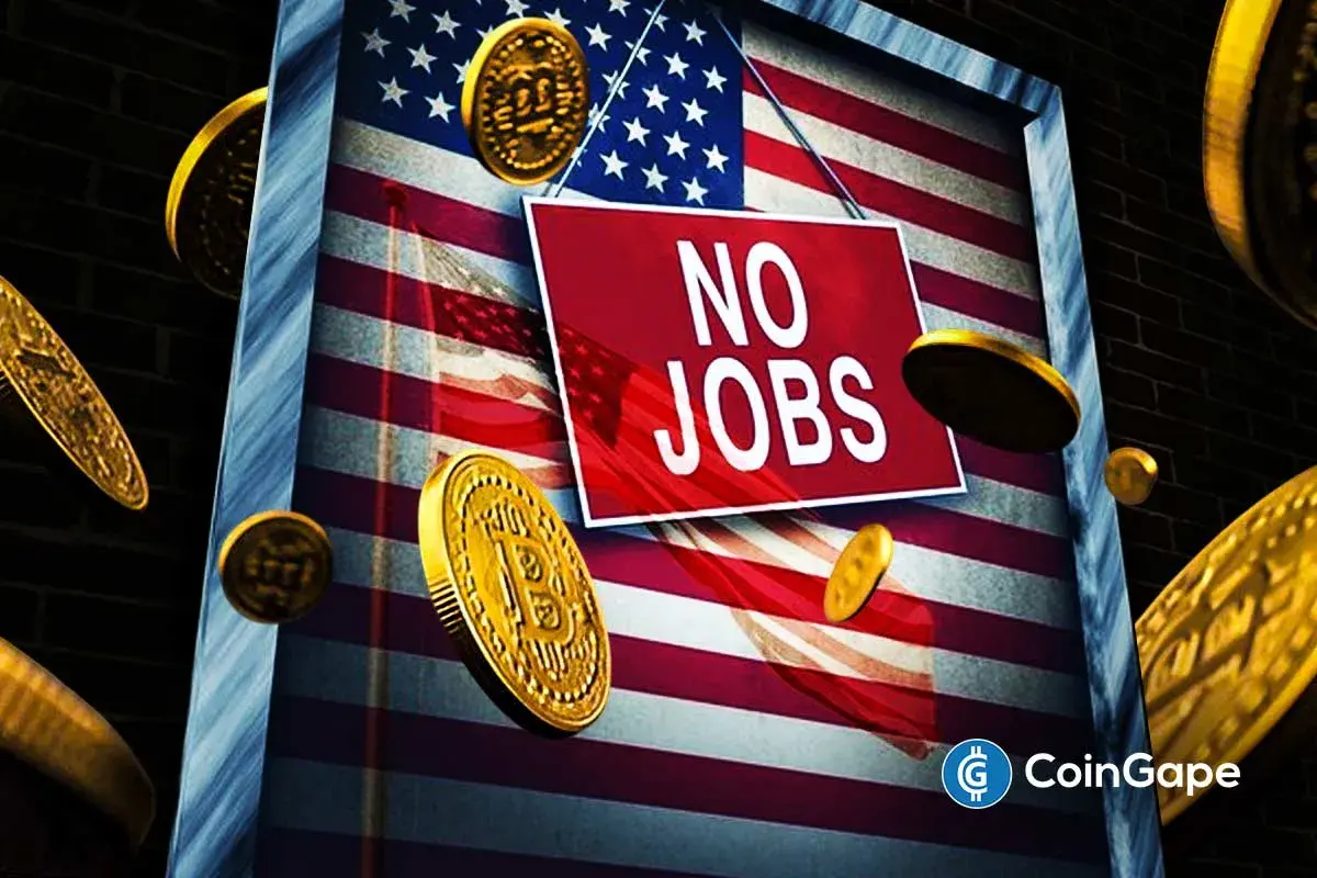 An image of Bitcoin logo and to represent the U.S. initial jobless claims