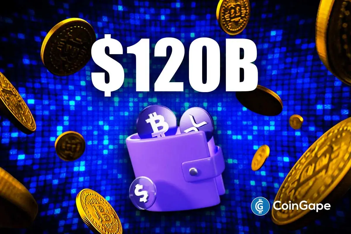 Digital wallet showing $120B value symbolizing Bitcoin white paper’s legacy and Satoshi’s fortune.