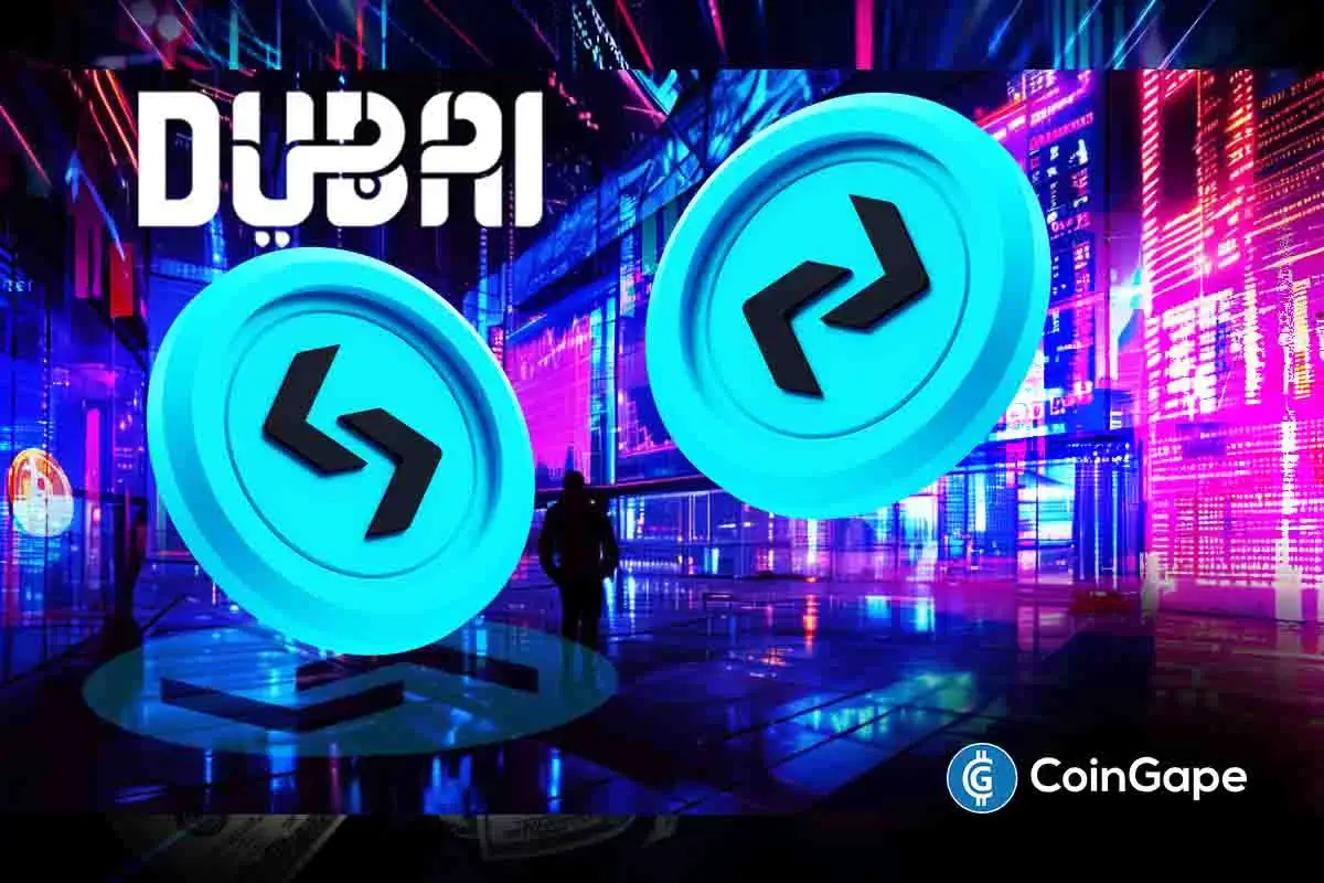 Bitget tokens displayed against vibrant digital lights in Dubai, symbolizing its festival partnership.