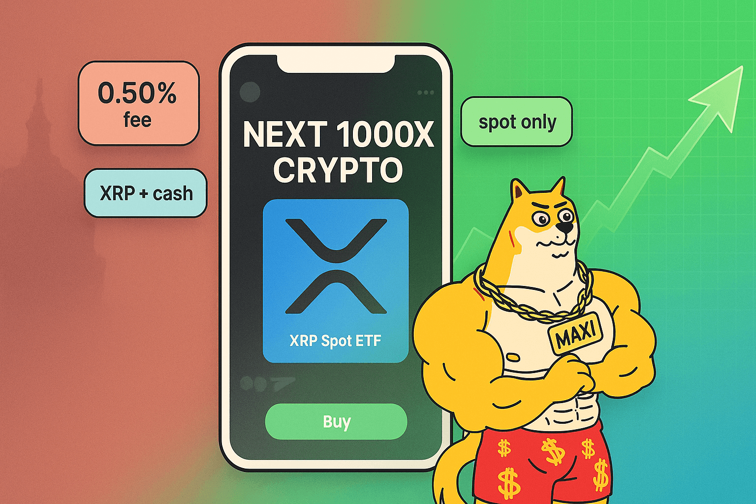 Next 1000x Crypto? Maxi Doge Nears $4M as XRP ETF Buzz Builds