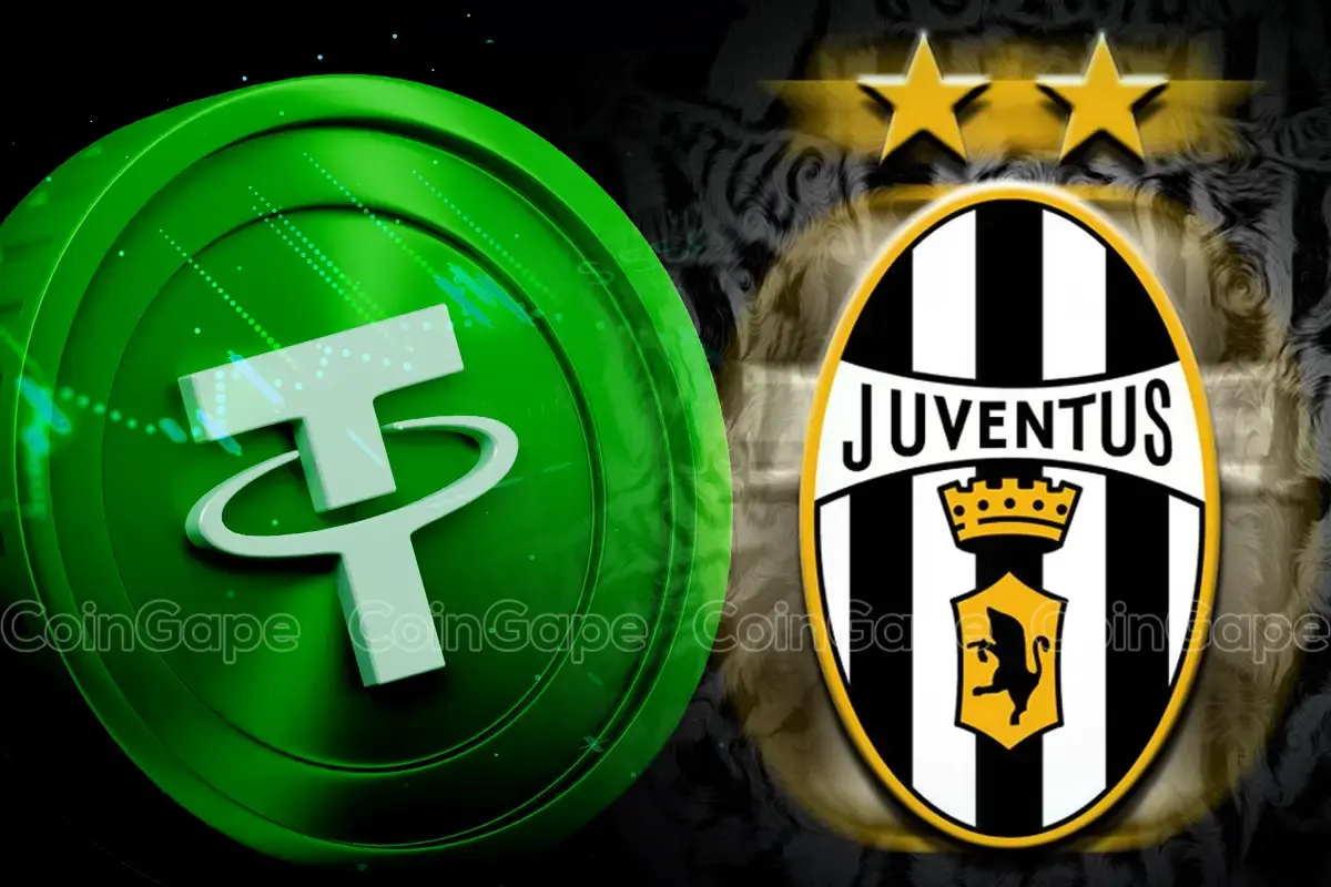 Tether’s USDT logo faces Juventus crest as crypto firm bids $1B to enter traditional football ownership