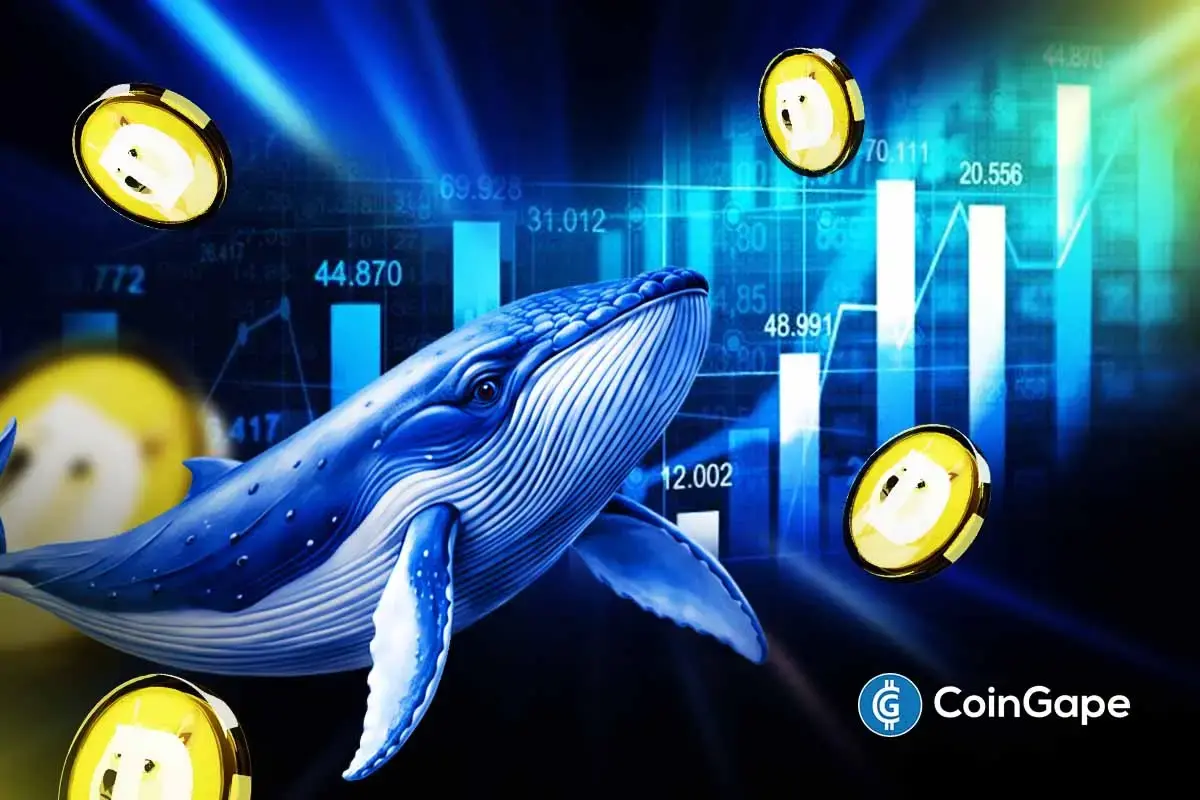 Whales increase their Dogecoin holdings by 480 million DOGE within 48 hours, raising market interest.